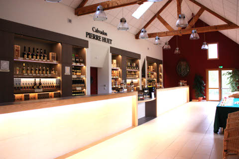 Sale of Calvados, Cider and Pommeau at the Pierre Huet estate near Honfleur